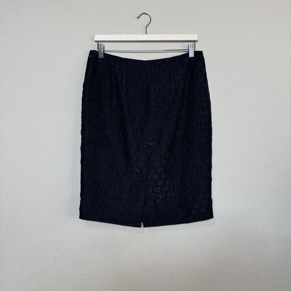 Maeve Anthropologie Skirt women 8 polka dot pencil black - Picture 2 of 14